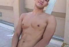 Asian chinese handsome boy jerking off