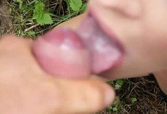 Cum in mouth with street prostitute