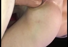 Getting fucked by my sisters huge strap-on dildo