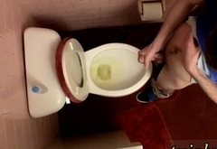 Boy pissing video gay sex first time With dicks blasting out pee into