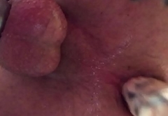 Sissy is lubed up and self fucked like a good fagget