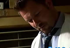 Doctor Andrew Justice 3way pounding horn-mad jocks for facial